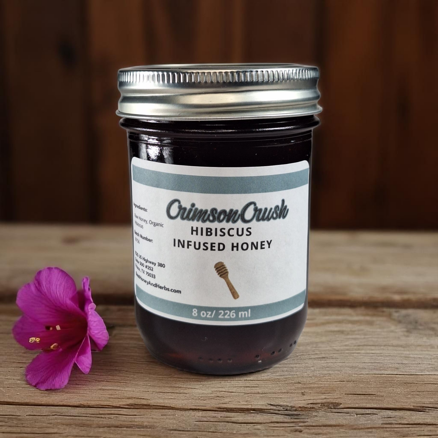 Crimson Crush – Hibiscus-Infused Honey