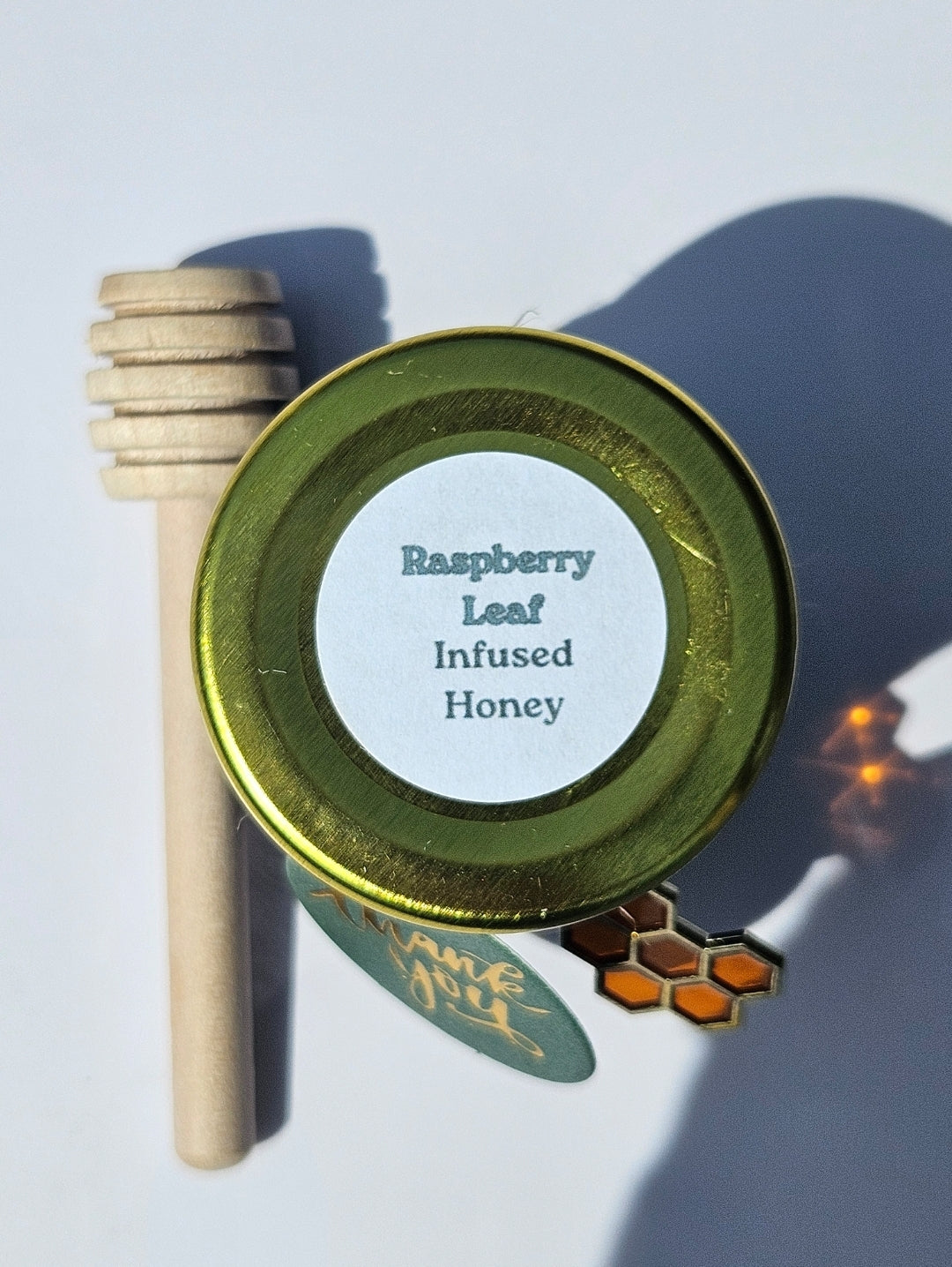 Berry Bold – Raspberry Leaf-Infused Honey