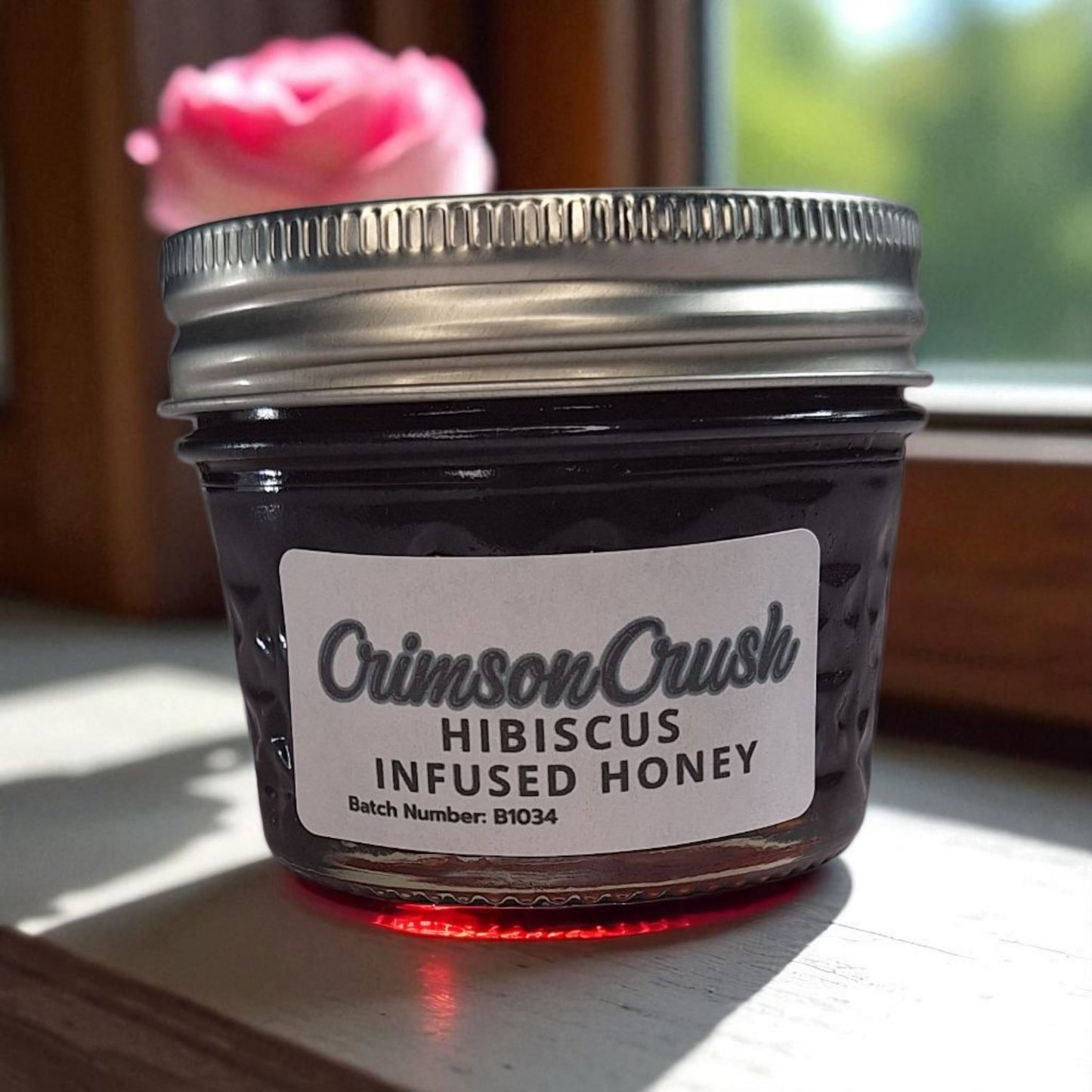 Crimson Crush – Hibiscus-Infused Honey